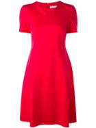 Harris Wharf London - Shortsleeved Flared Dress - Women - Polyamide/spandex/elastane - 40, Pink/purple, Polyamide/spandex/elastane