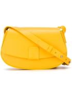 Nico Giani Button Cross Body Bag, Yellow/orange, Calf Leather