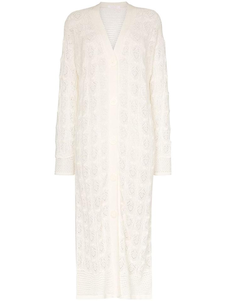 See By Chloé Loose Knit Long Cardigan - White