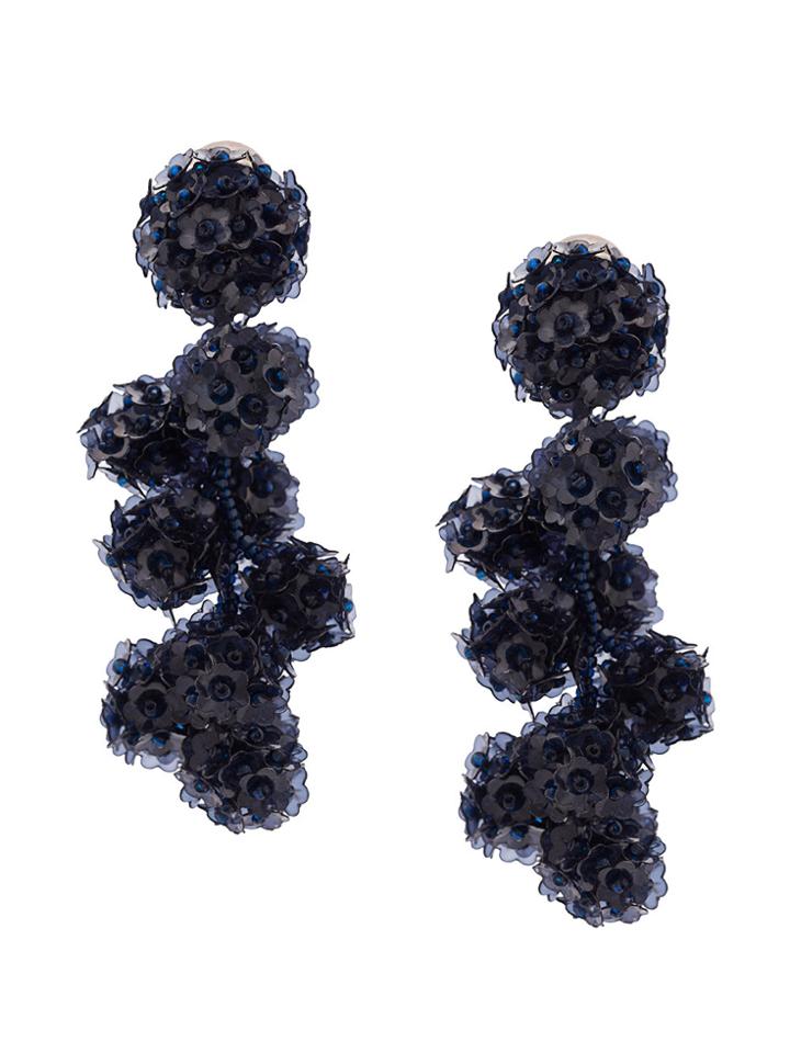 Sachin & Babi Fleur Coconuts Clip-on Earrings - Blue