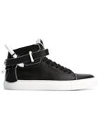 Buscemi 100mm Hi-top Sneakers, Men's, Size: 7, Black, Calf Leather/leather/rubber