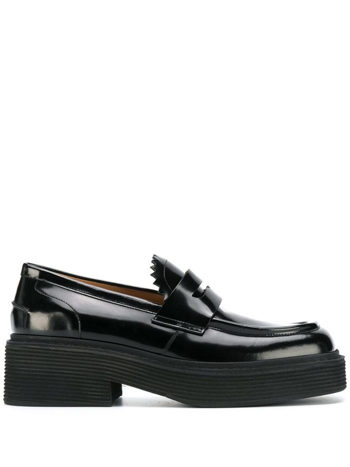 Marni Chunky Heel Loafers - Black