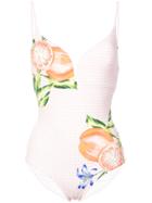 Onia Gloria Orange Print One-piece - Pink & Purple