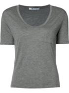 T By Alexander Wang Classic Jersey T-shirt, Women's, Size: Xs, Grey, Viscose