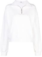 Re/done Half-zip Long Sleeve Polo Top - White
