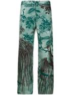 F.r.s For Restless Sleepers Cropped Printed Trousers - Green