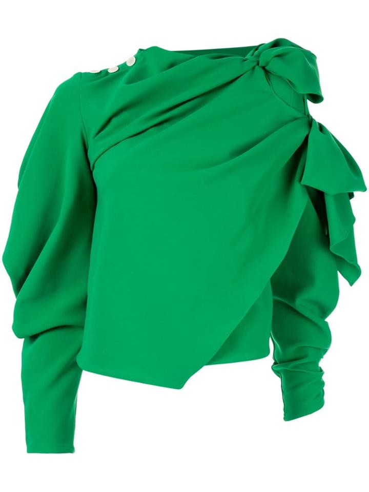 A.w.a.k.e. Mode Ruffle Long-sleeve Top - Green