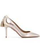 Aquazzura Tassel Detailed Pumps - Gold