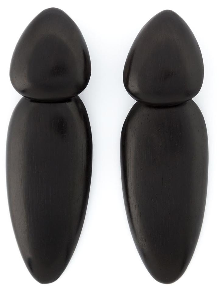 Monies Linked Drops Clip-on Earrings, Women's, Brown