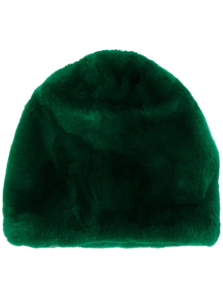 Marni Fur Beanie Hat - Green
