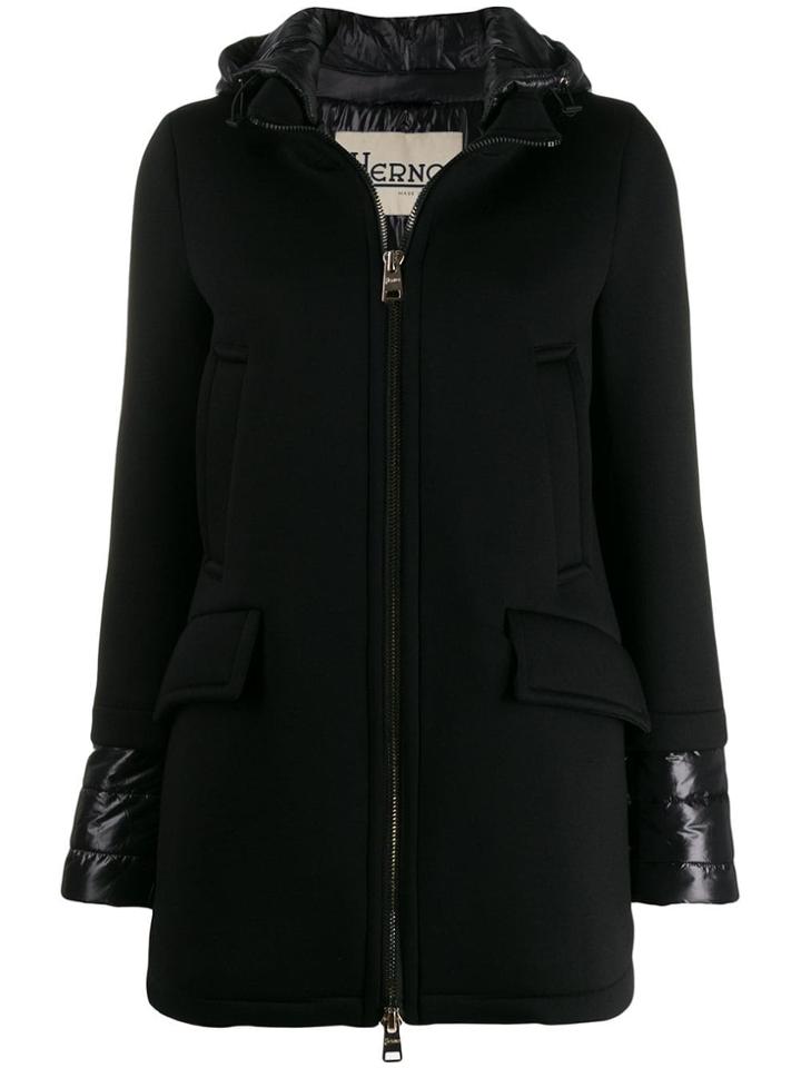 Herno Single-breasted Coat - Black