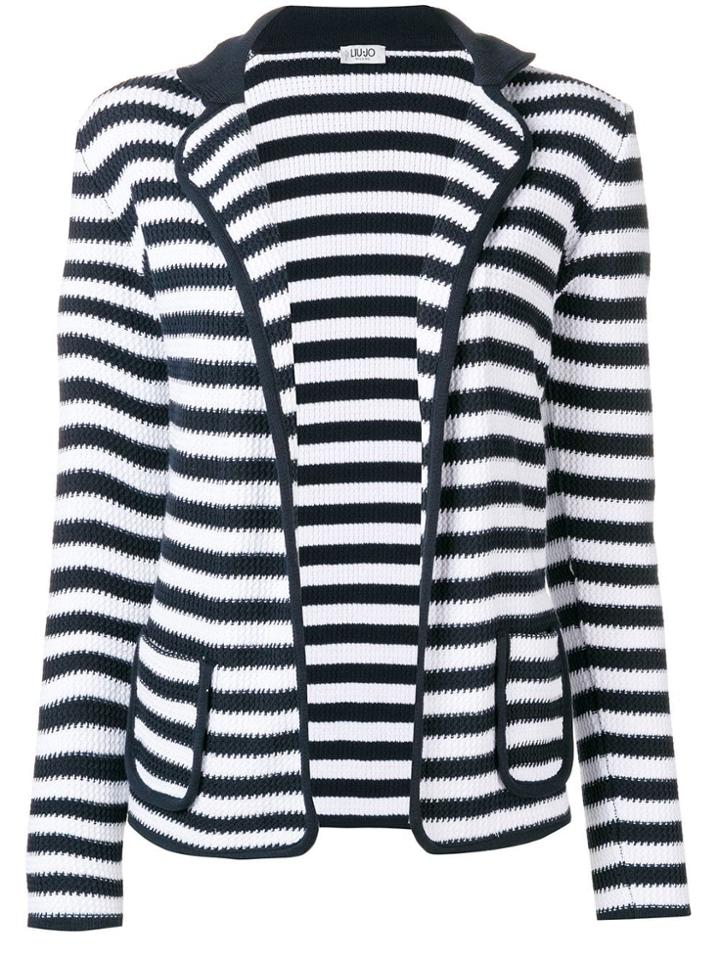 Liu Jo Knit Striped Blazer - White