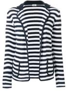 Liu Jo Knit Striped Blazer - White