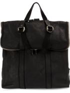 Guidi Foldover Top Backpack - Black