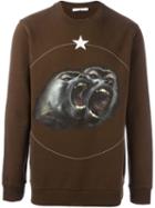 Givenchy Monkey Brothers Sweatshirt, Men's, Size: L, Brown, Cotton