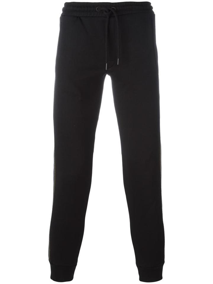 Palm Angels Side Stripe Track Pants, Men's, Size: Xxs, Black, Cotton/spandex/elastane/polyester/metal