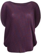 Pleats Please Issey Miyake Checked Pleated T-shirt - Black