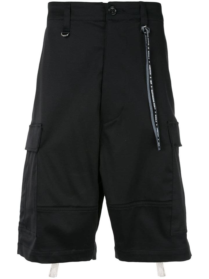 Mastermind World Back Straps Cargo Shorts - Black