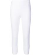 Ermanno Scervino Cropped Slim Fit Trousers - White