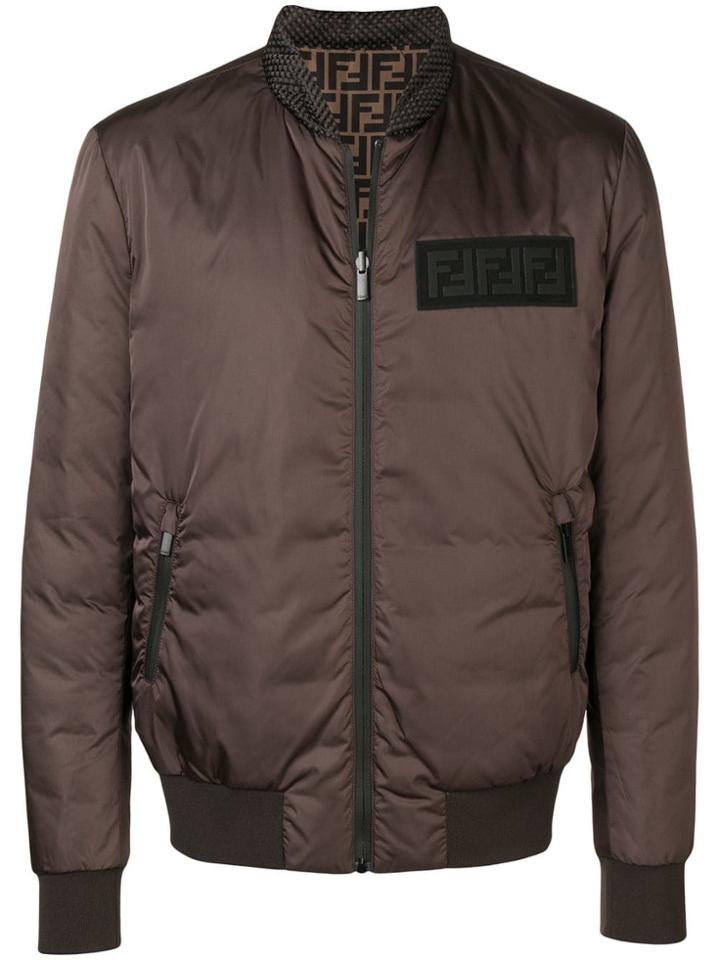 Fendi Reversible Bomber Jacket - Brown