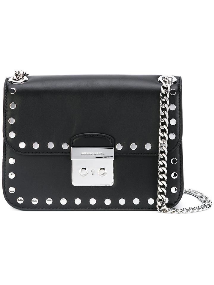 Michael Michael Kors Metallic Shoulder Bag, Women's, Black, Leather/metal