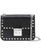 Michael Michael Kors Metallic Shoulder Bag, Women's, Black, Leather/metal