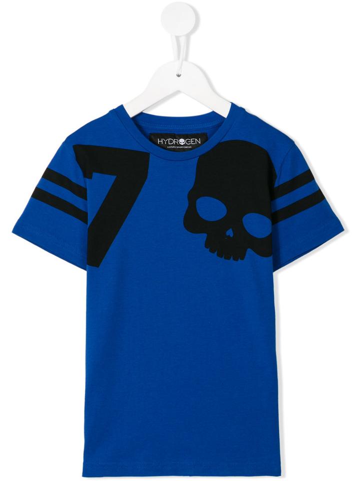Hydrogen Kids Skull Print T-shirt, Boy's, Size: 12 Yrs, Blue