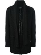 Tom Rebl Shawl Lapel Cardigan, Men's, Size: Medium, Black, Acrylic/alpaca/wool/polyacrylic
