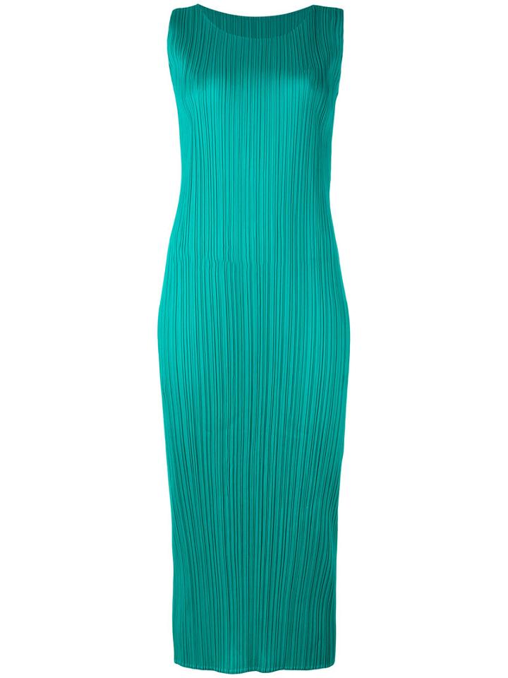 Pleats Please By Issey Miyake - Plissé Dress - Women - Polyester - 3, Green, Polyester