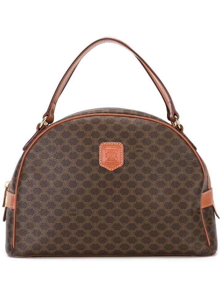 Céline Vintage Monogram Bowling Tote, Women's, Brown