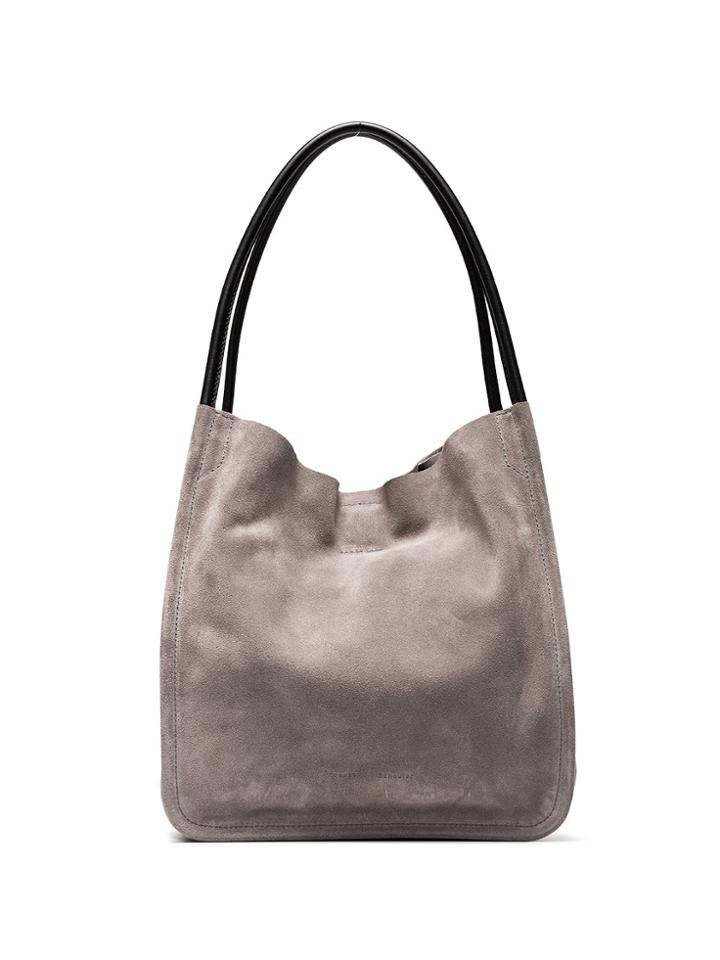 Proenza Schouler Grey Large Suede Leather Tote Bag