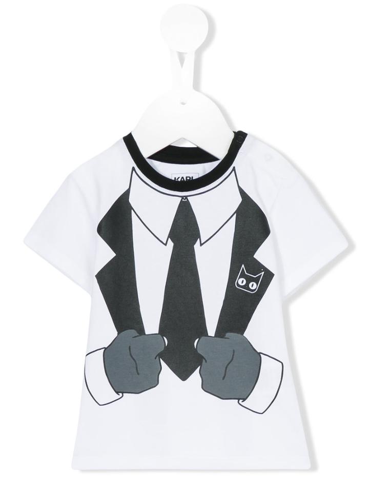 Karl Lagerfeld Kids - Tuxedo Print T-shirt - Kids - Cotton/spandex/elastane - 9 Mth, Infant Boy's, White