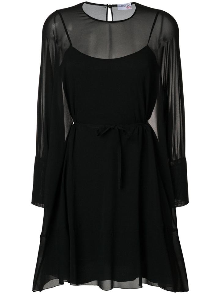 Red Valentino Tie-waist Dress - Black