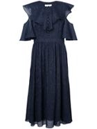 Prabal Gurung Ruffled Midi Dress - Blue