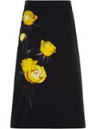 Prada Poplin Printed Skirt - Black