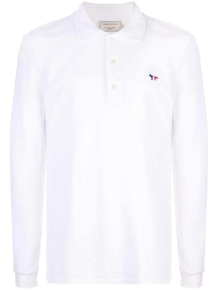 Maison Kitsuné Longsleeved Polo Shirt - White