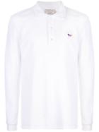 Maison Kitsuné Longsleeved Polo Shirt - White
