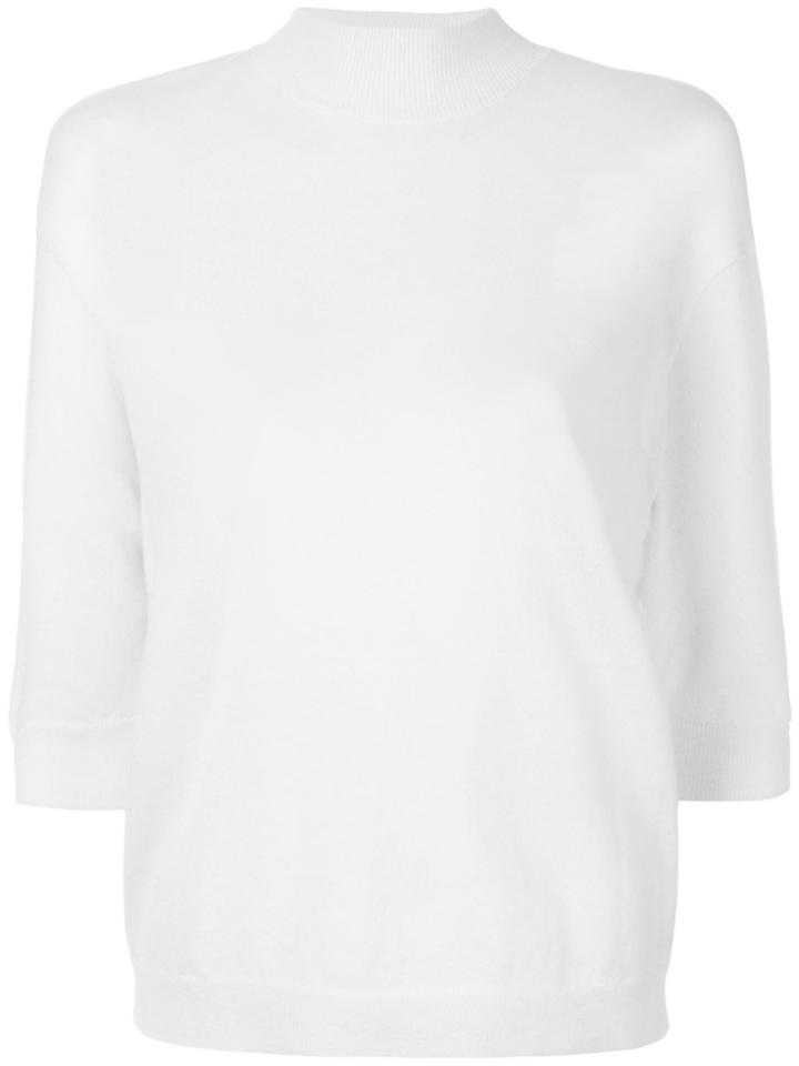 Giambattista Valli Cropped Sleeve Sweater - White