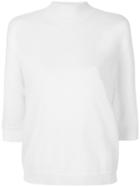 Giambattista Valli Cropped Sleeve Sweater - White