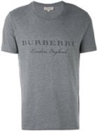 Burberry - Logo Print T-shirt - Men - Cotton/polyester - M, Grey, Cotton/polyester