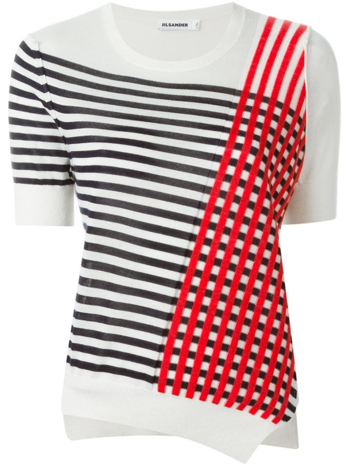 Jil Sander Striped Asymmetric Sweater