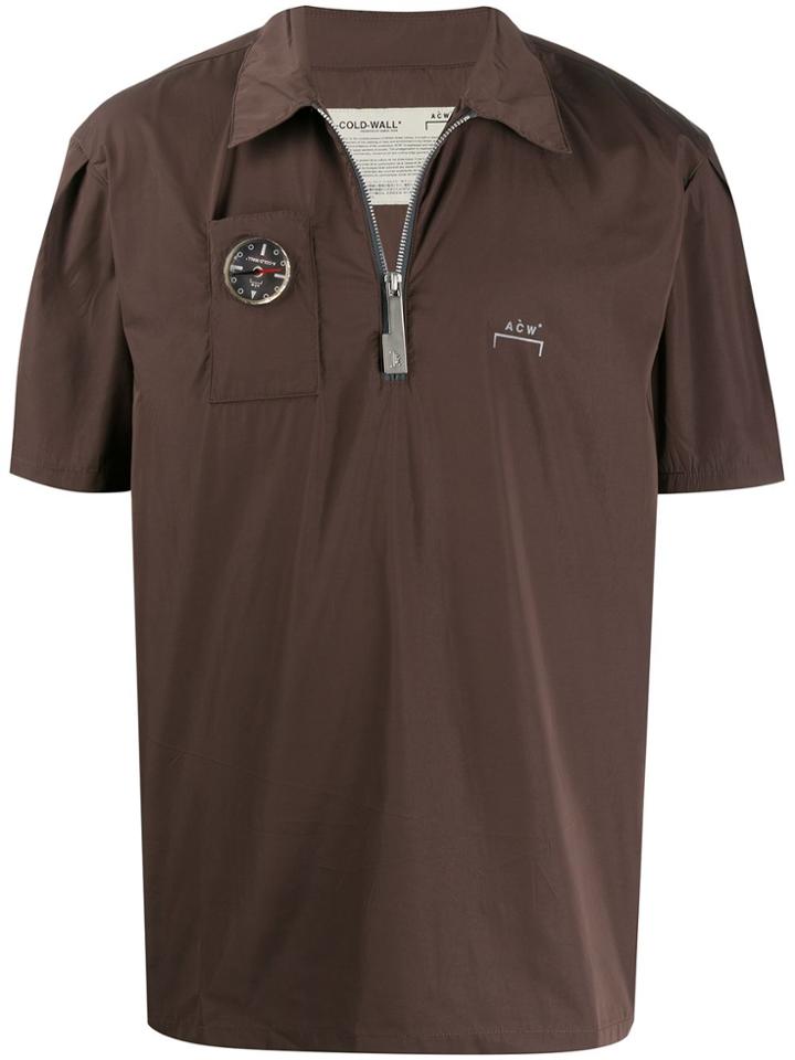 A-cold-wall* Compass Polo Shirt - Brown
