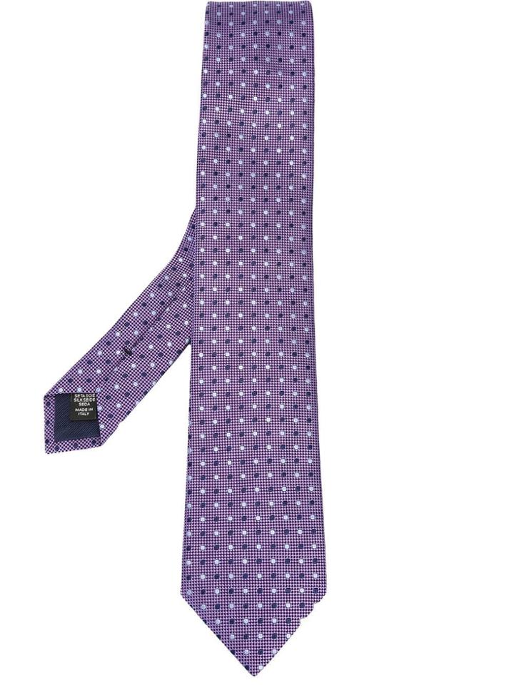 Ermenegildo Zegna Polka Dot Tie - Pink & Purple