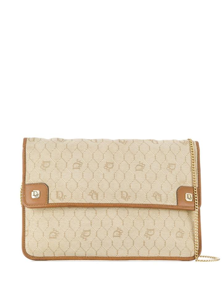 Christian Dior Vintage Monogram Print Shoulder Bag - Neutrals