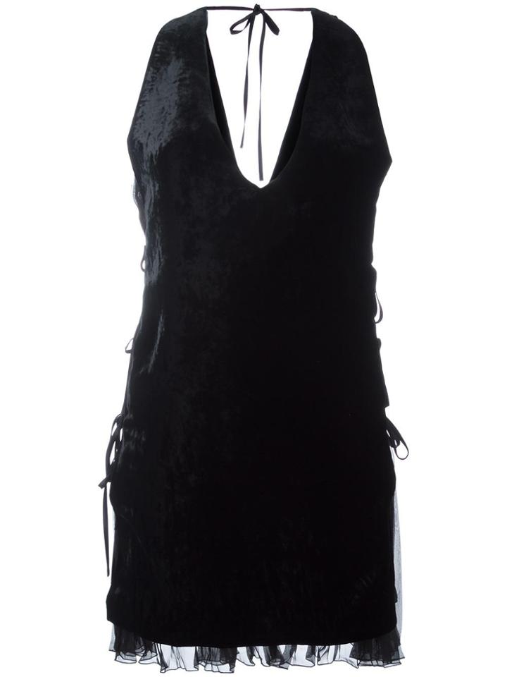 Dsquared2 Ruffled Hem Dress - Black