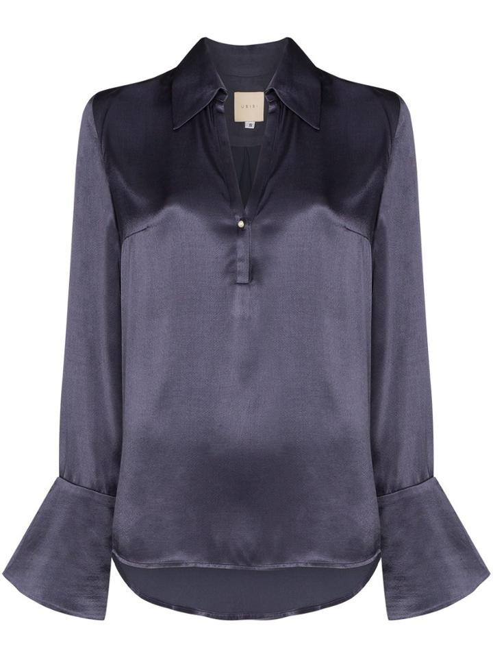 Usisi Catarina Satin Blouse - Blue