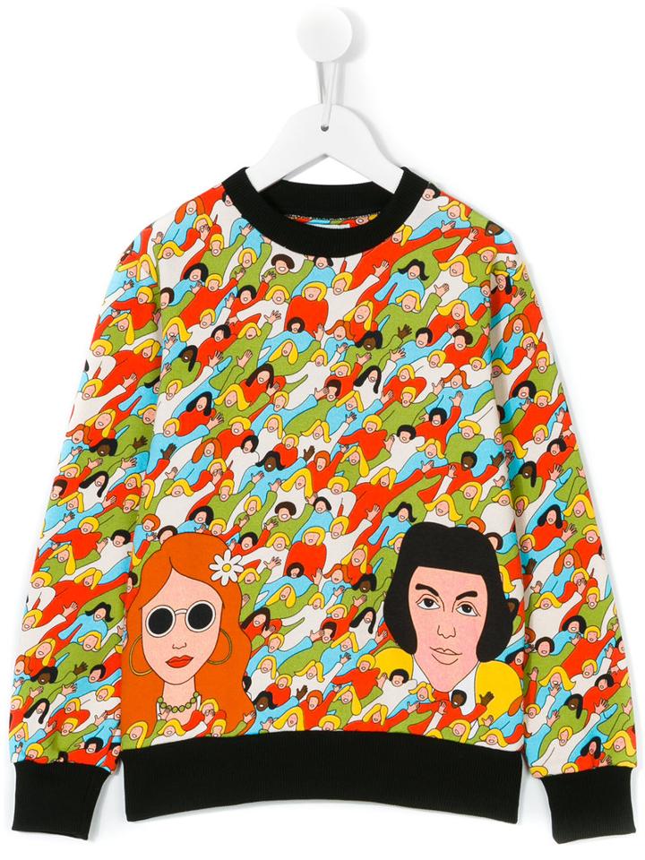 10x10 An Italian Theory Kids - Crowd Print Sweatshirt - Kids - Cotton - 2 Yrs