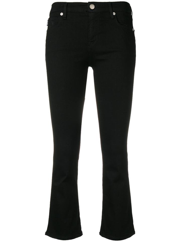 Love Moschino Logo Print Cropped Jeans - Black