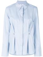 Carven Studded Front Pleat Shirt - Blue