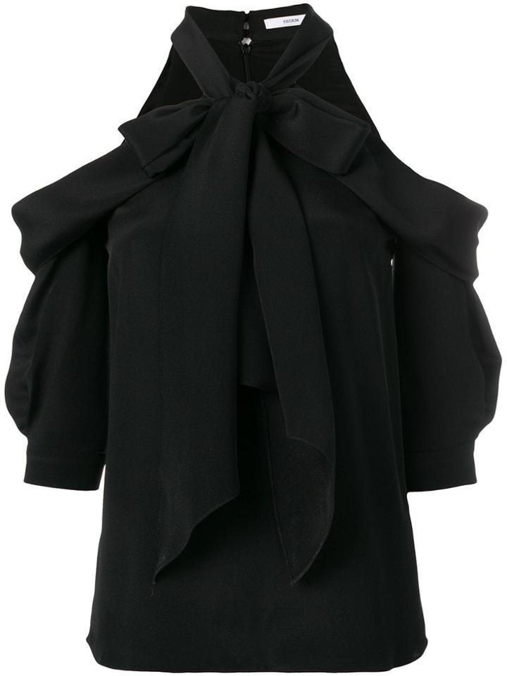Erdem Ruffle Cold Shoulder Blouse - Black